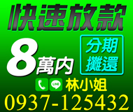 「台南借錢」8萬內，分期攤還，快速審核快速放款，不需抵押品有工作就可貸「即樂貸」